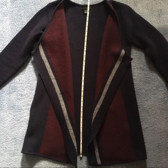Primark Cardigan. Open Front. Navy & Maroon. NWOT - Picture 14 of 15